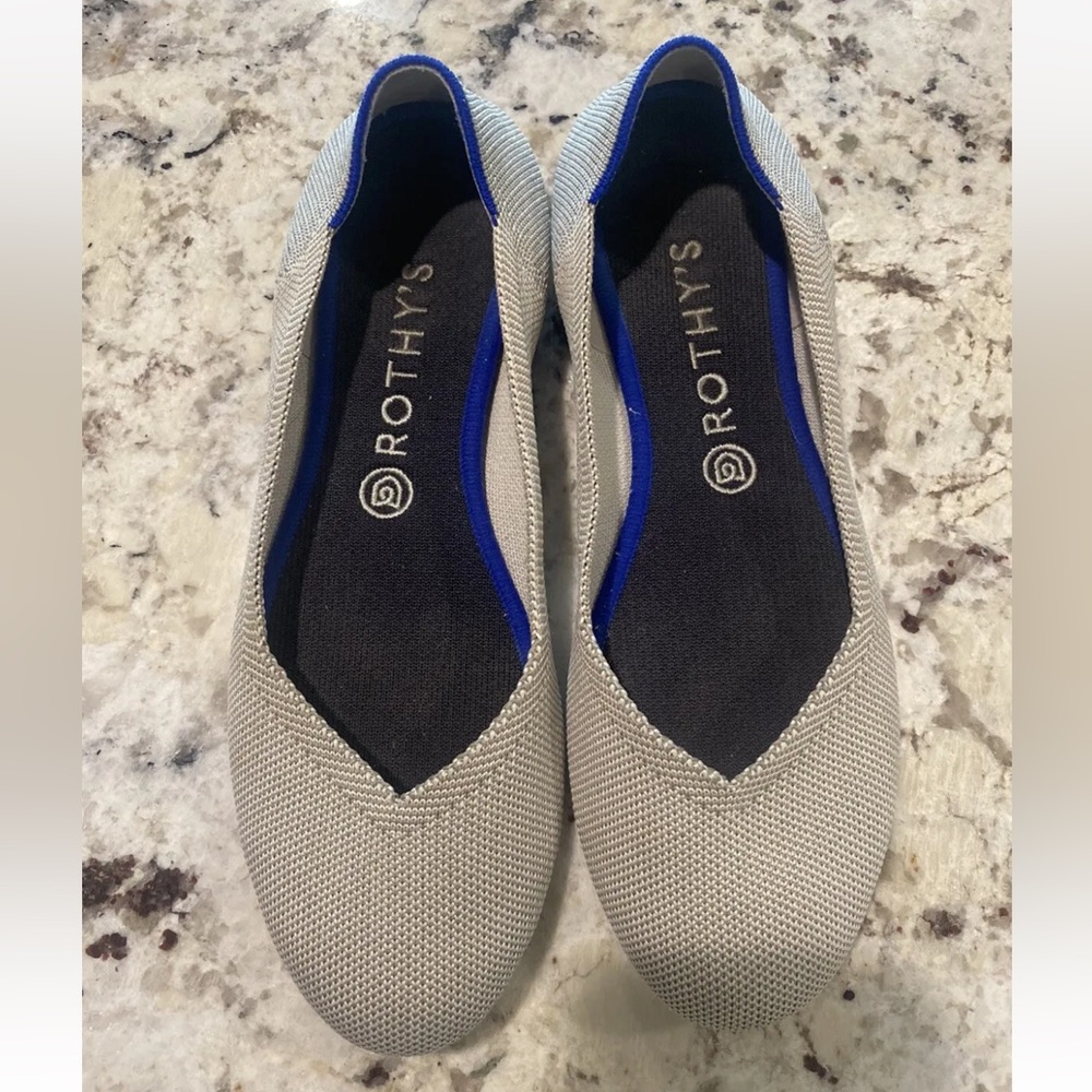 Rothy’s ecru round toe flats size 10